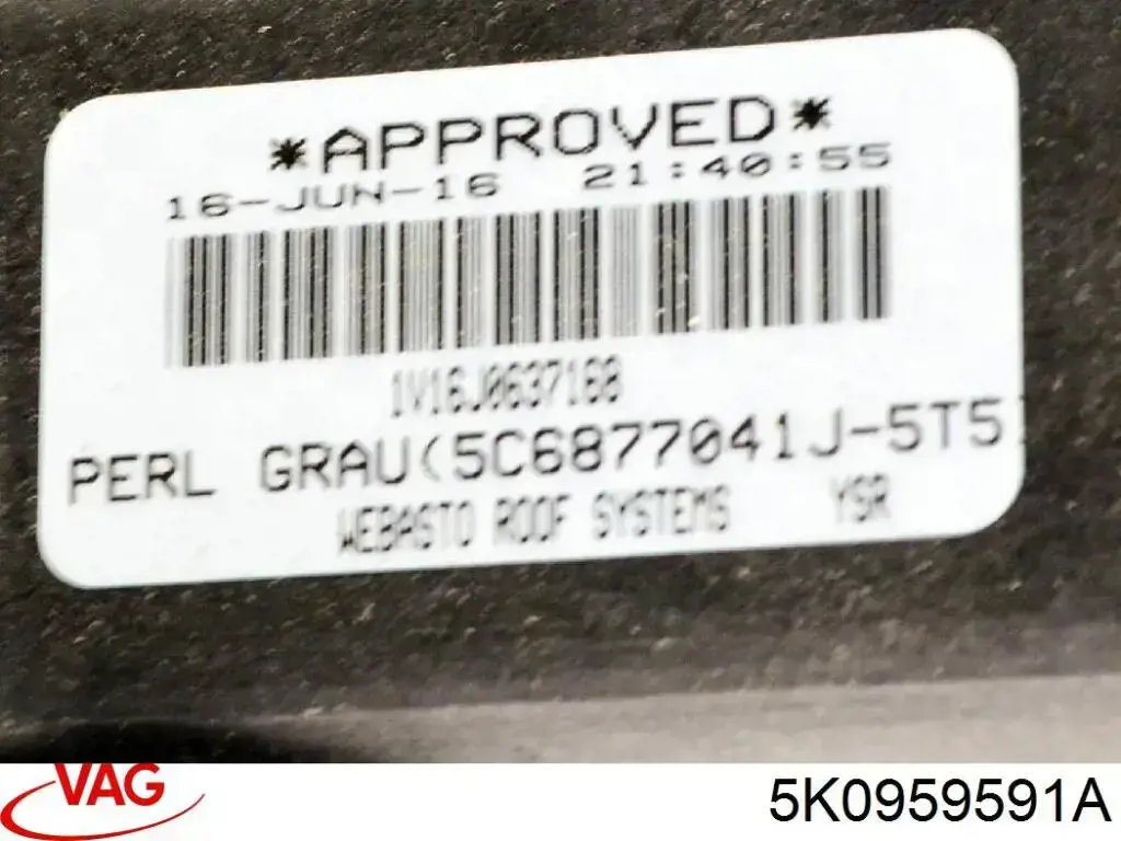 Мотор привода люка 5K0959591A VAG