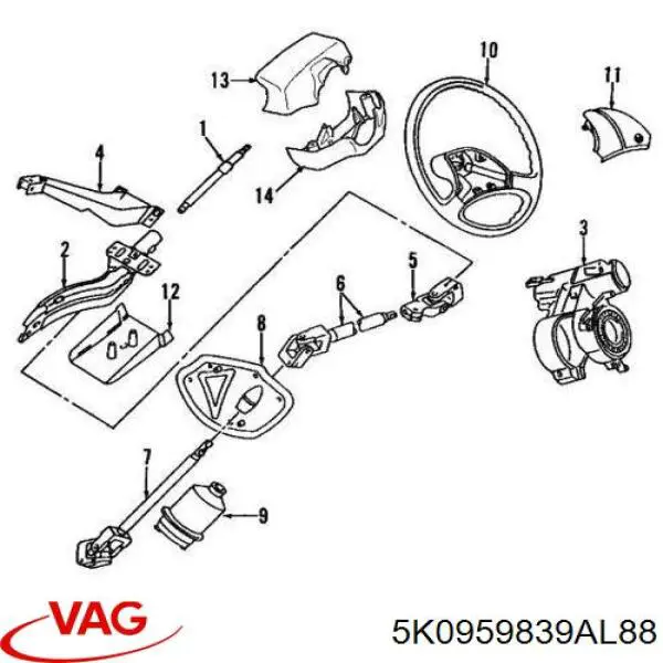 5K0959839BL88 VAG