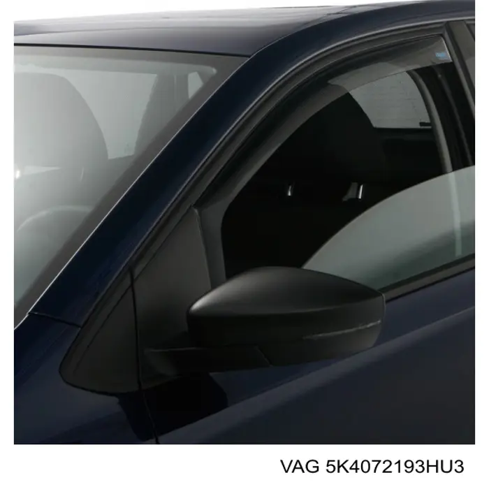 Дефлектор окон на стекло двери, комплект 2 шт на Volkswagen Golf VI 