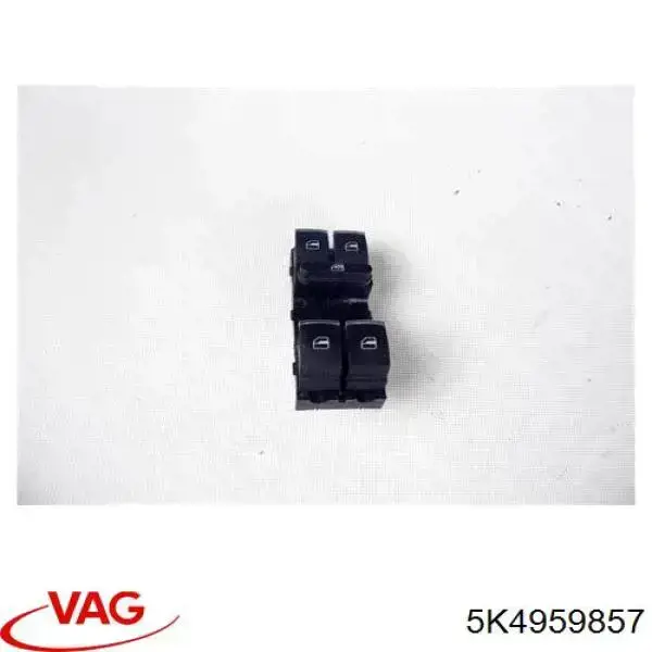 5K4959857 VAG unidade de botões dianteira esquerda de controlo de elevador de vidro