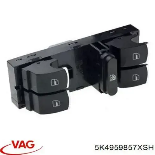 5K4959857XSH VAG кнопочный блок управления стеклоподъемником передний левый