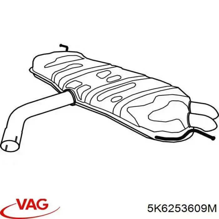 Купить 5K6253609E VAG Глушитель задний
