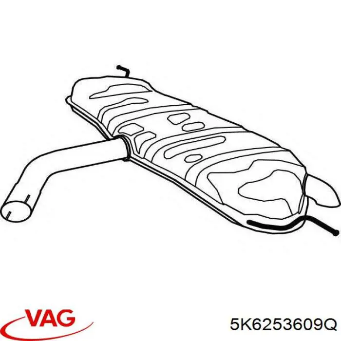 Выхлоп задний VAG 5K6253609Q цена, от 90.44 USD