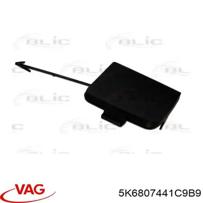 Заглушка бампера буксировочного крюка задняя VAG 5K6807441E9B9 цена, от 7.60 USD