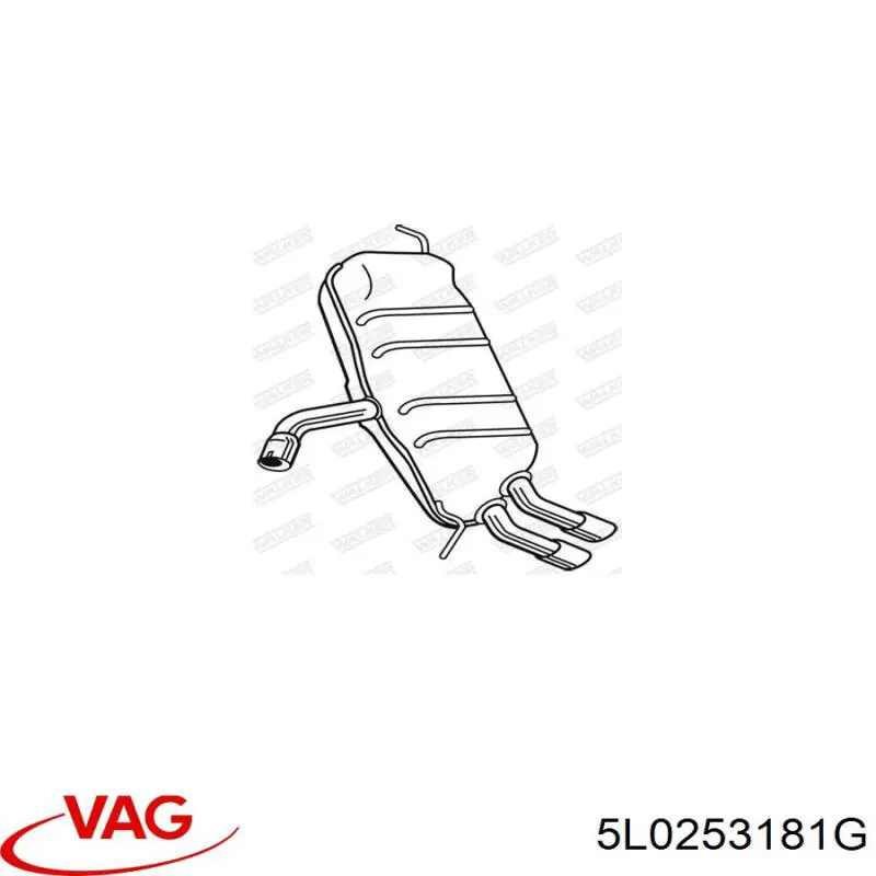 5L0253181G VAG Глушитель центральный