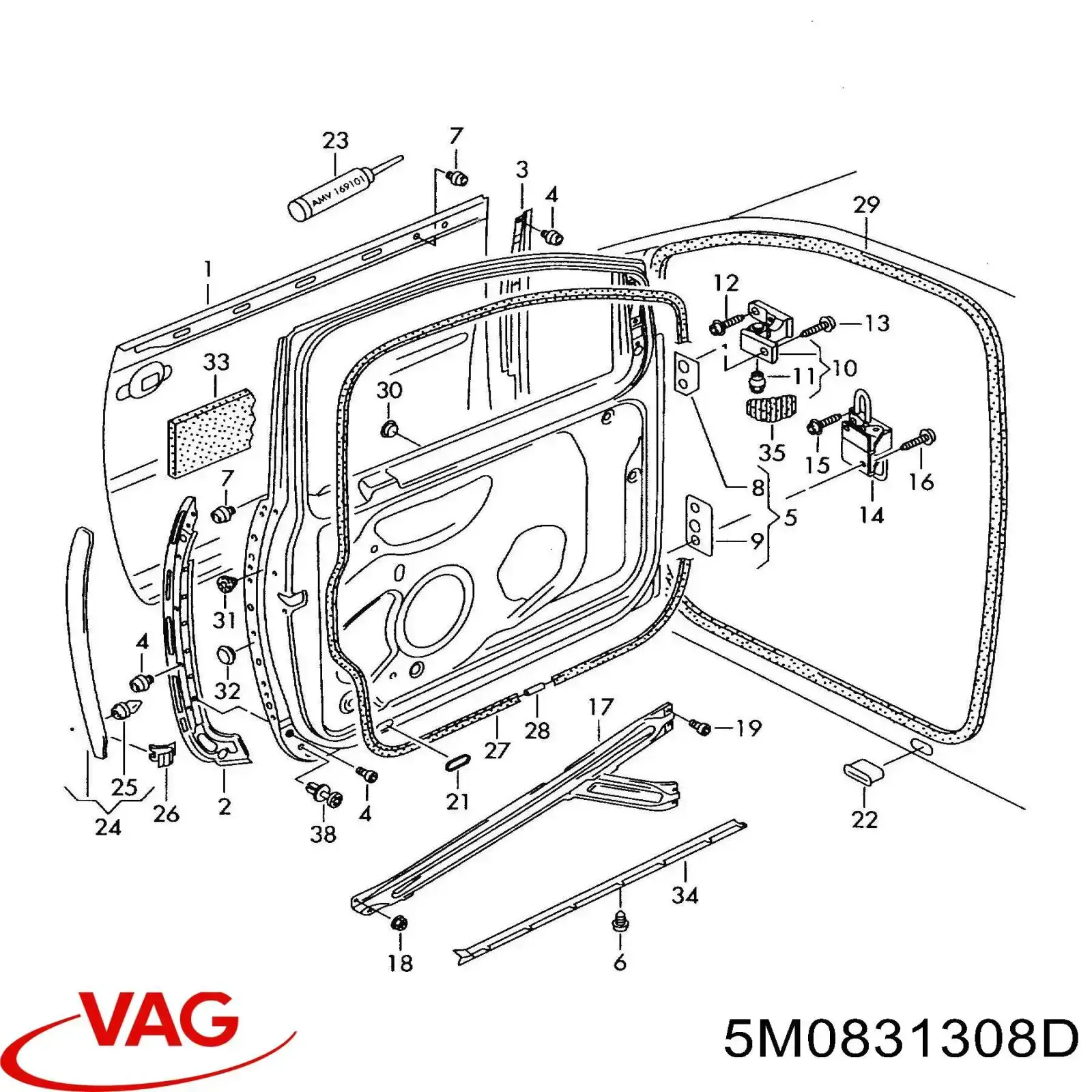  VAG 5M0831308D цена, от 12.67 USD