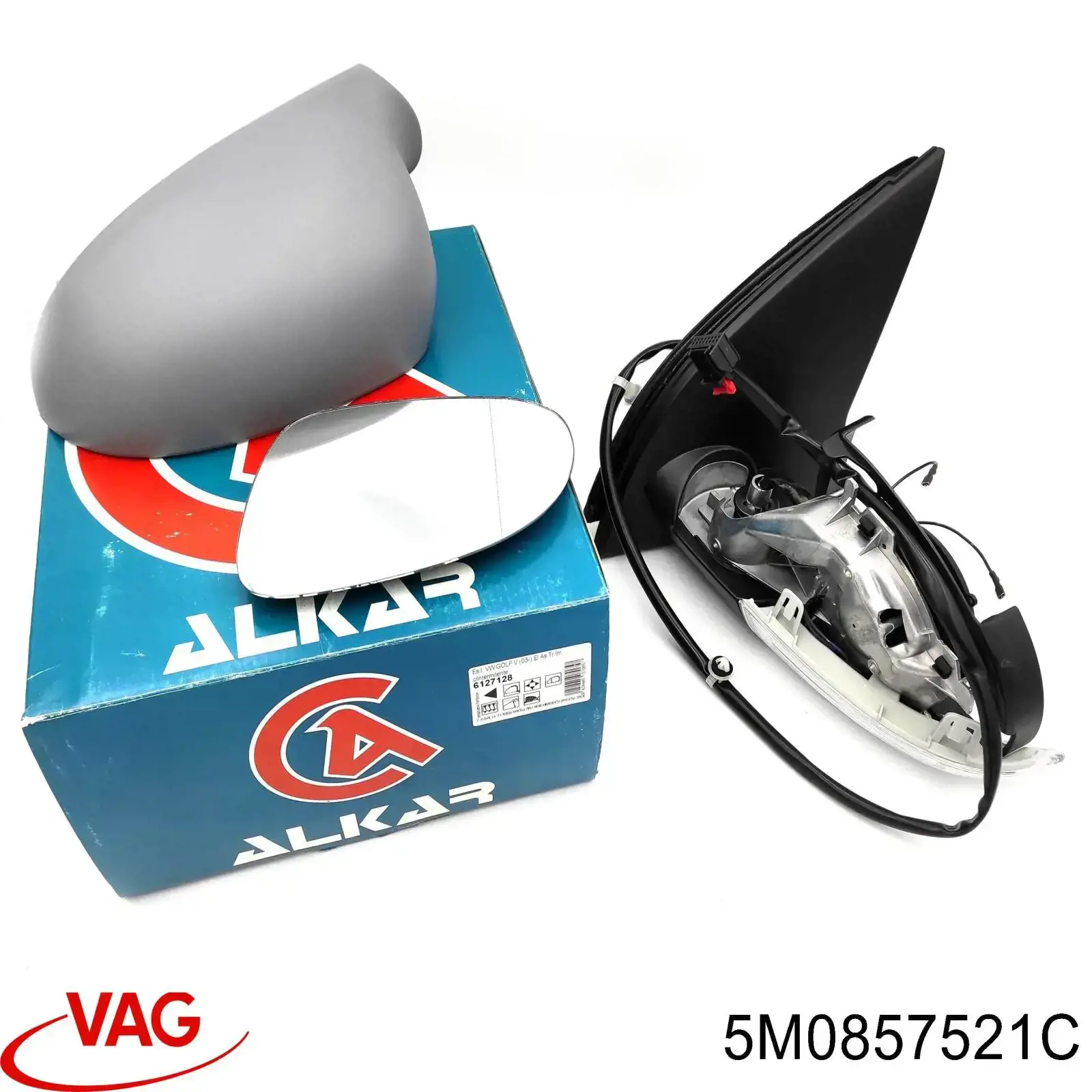 5M0857521C VAG Зеркальный элемент левого зеркала заднего вида