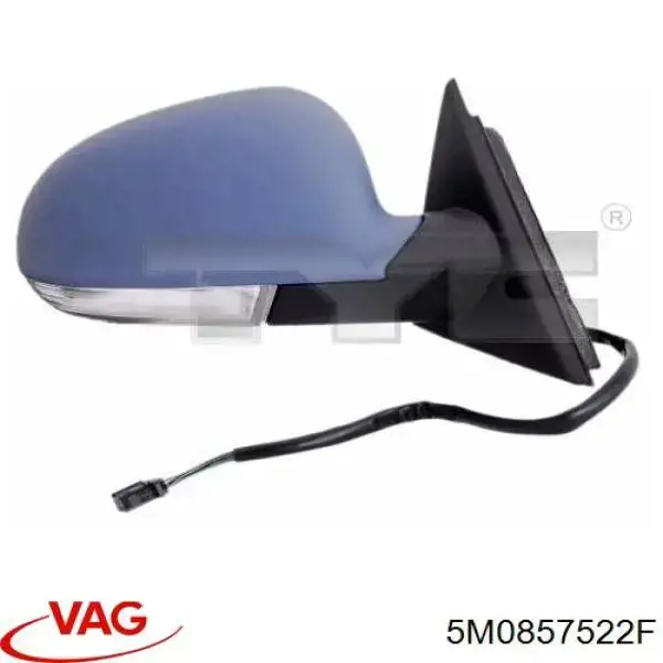 Стекло правого зеркала заднего вида 5M0857522F VAG