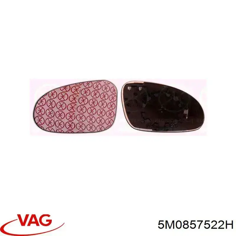 Стекло правого зеркала заднего вида 3C0857522C VAG