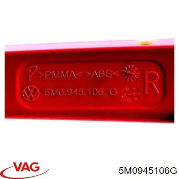 5M0945106G VAG Reflector, parachoques trasero, derecho original y equivalente