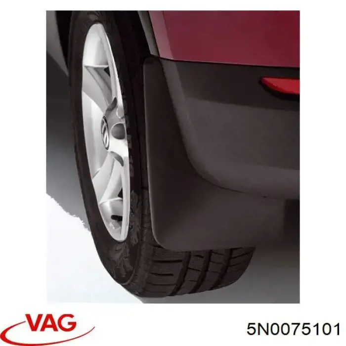 Брызговики задние, комплект на Volkswagen Tiguan I 5N1, 5N2
