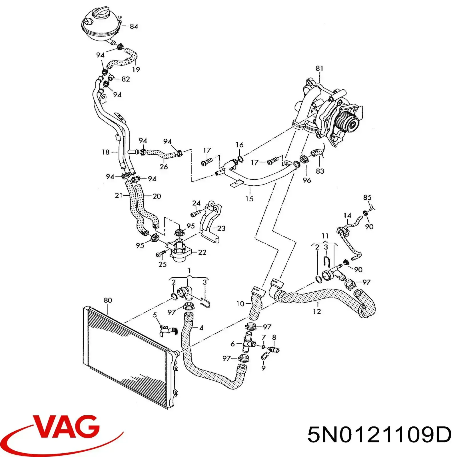 Купить V106928 VEMO/Vaico Трубопроводы и шланги системы охлаждения