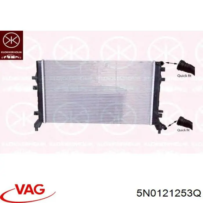 5N0121253Q VAG radiador de esfriamento de motor