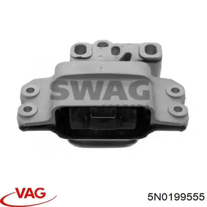 5N0199555 VAG coxim (suporte esquerdo de motor)