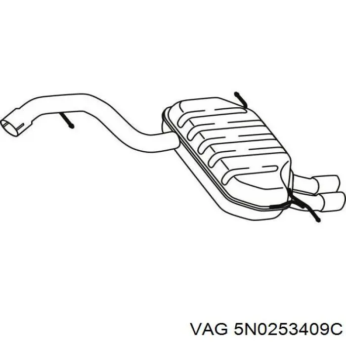 Глушитель, центральная часть на Volkswagen Tiguan 5N