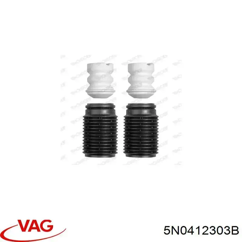 Купить 5N0412303B VAG Буфер (отбойник) амортизатора переднего + пыльник