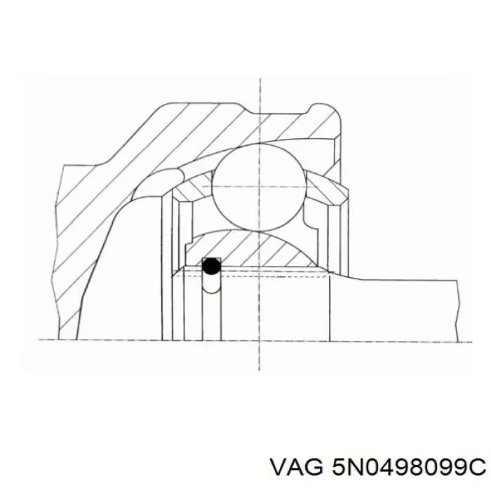 Купить 5N0498099C VAG Внешняя граната