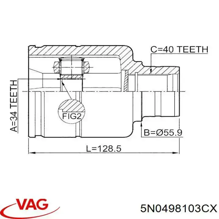 Compre Junta homocinética interna, tripé Volkswagen Passat 