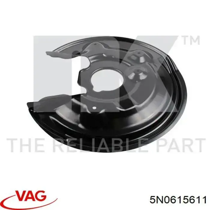 Proteção esquerda do freio de disco traseiro para Volkswagen Passat (B7, 365)