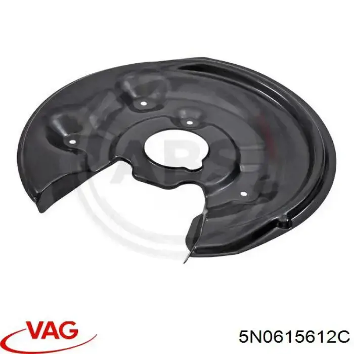 5N0615612C VAG proteção direita do freio de disco traseiro