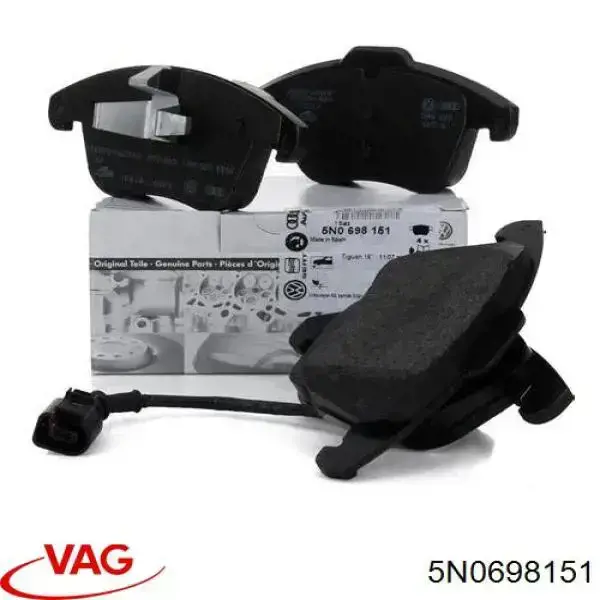 Передние тормозные колодки 5N0698151 VAG