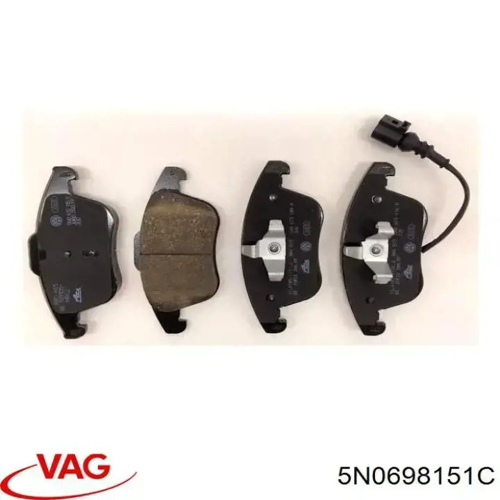 Передние тормозные колодки 5N0698151C VAG