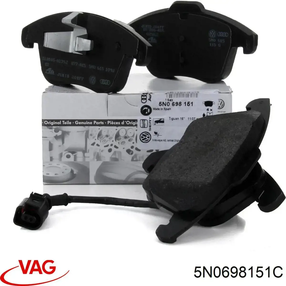 5N0698151C VAG Колодки передние
