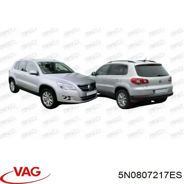 5N0807217ES VAG Бампер передний в сборе