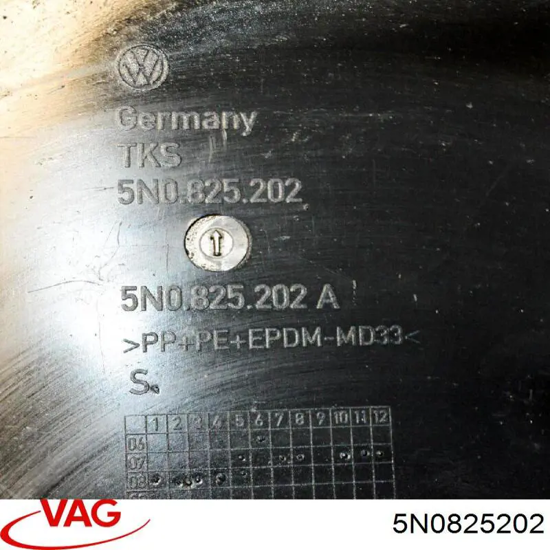 Защита днища правая VAG 5N0825202 цена, от 38.01 USD