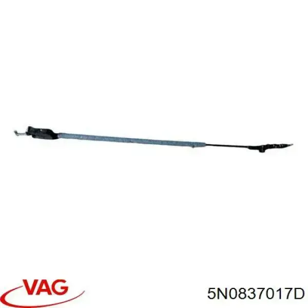 Cable de accionamiento, desbloqueo de puerta delantera 5N0837017D VAG/Skoda