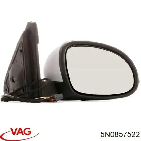 Стекло зеркала заднего вида, правого VAG 5N0857522 цена, от 113.47 USD