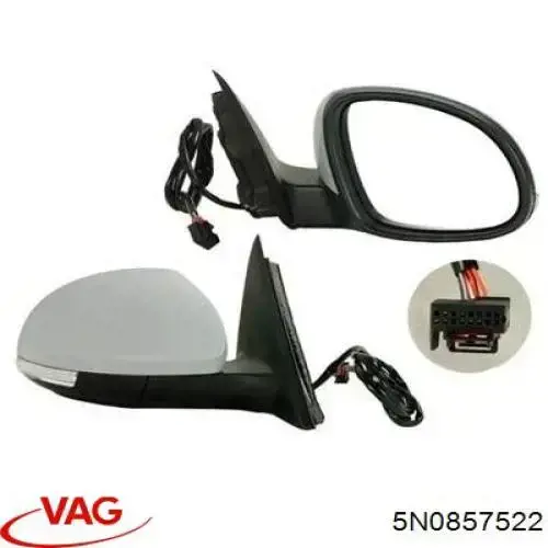 Зеркальный элемент правый VAG 5N0857522