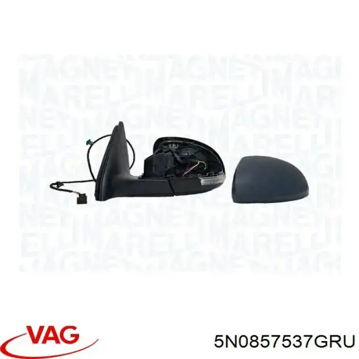 Накладка левого зеркала заднего вида VAG 5N0857537GRU