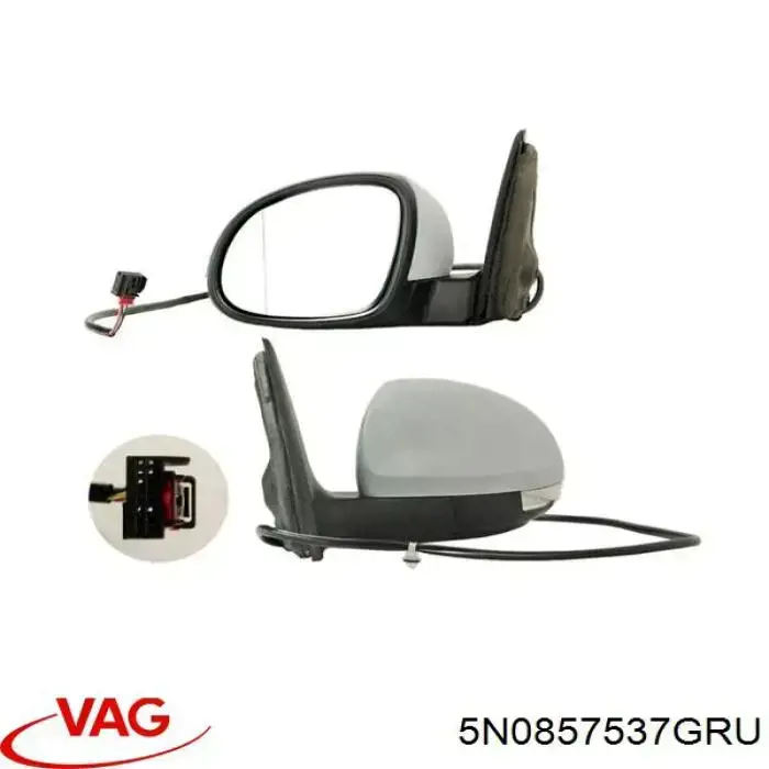 5N0857537GRU VAG Накладка зеркала заднего вида, левая