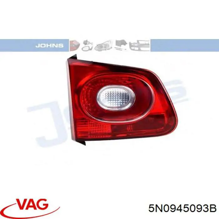 Фонарь задний левый, внутренний VAG 5N0945093B цена, от 30.47 USD