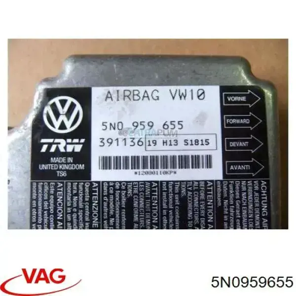 5N0959655 VAG Модуль-процессор управления подушкой безопасности (ЭБУ AIRBAG)