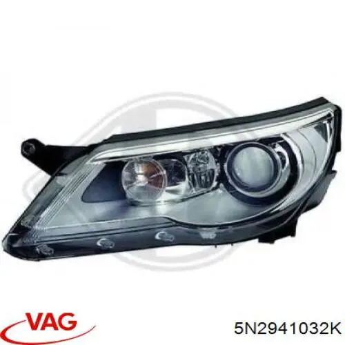 Правая блок фара VAG 5N2941032K цена, от 126.69 USD
