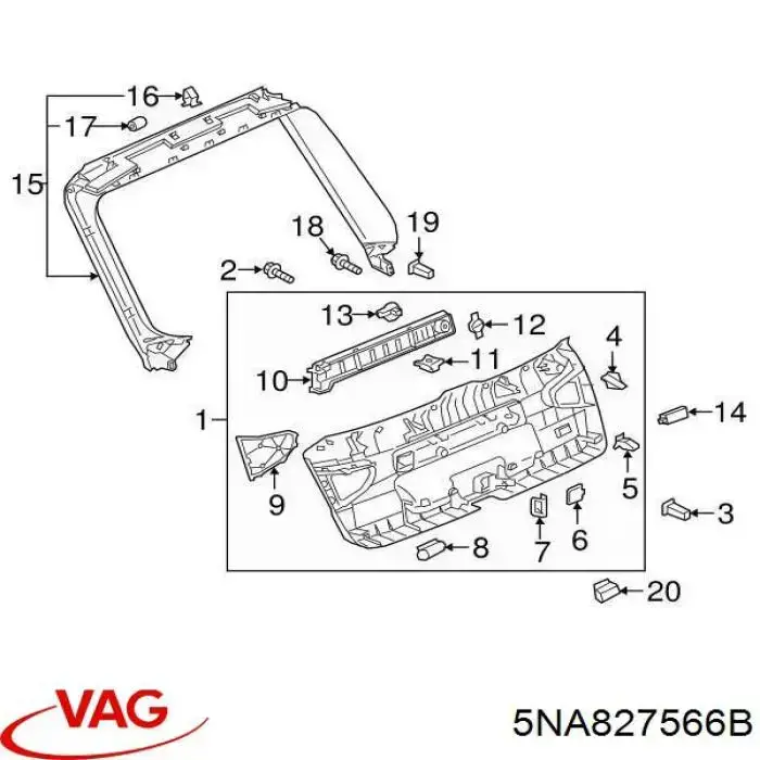 Камера заднего вида VAG 5NA827566B
