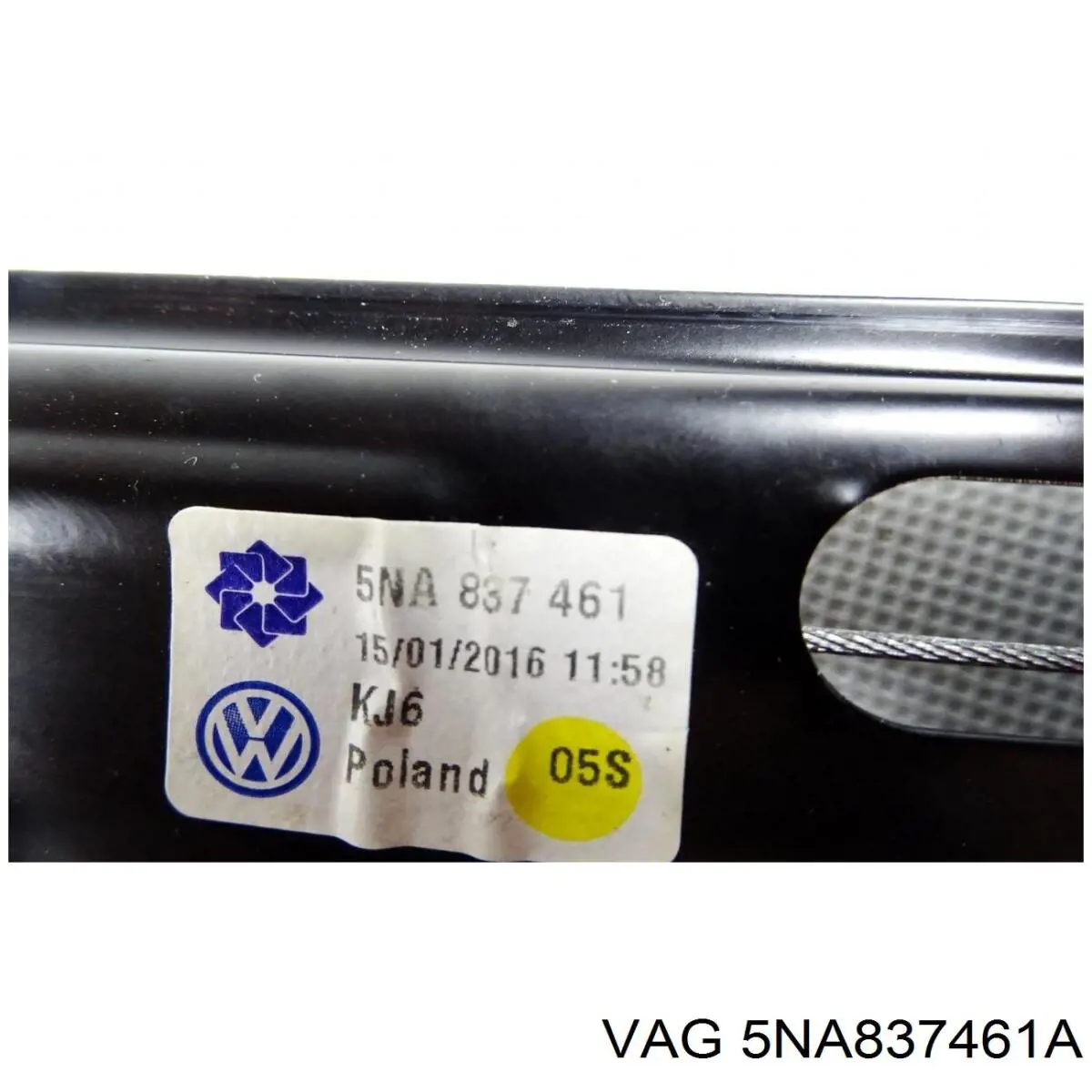 5NA837461A VAG Mecanismo de acionamento de vidro da porta dianteira esquerda