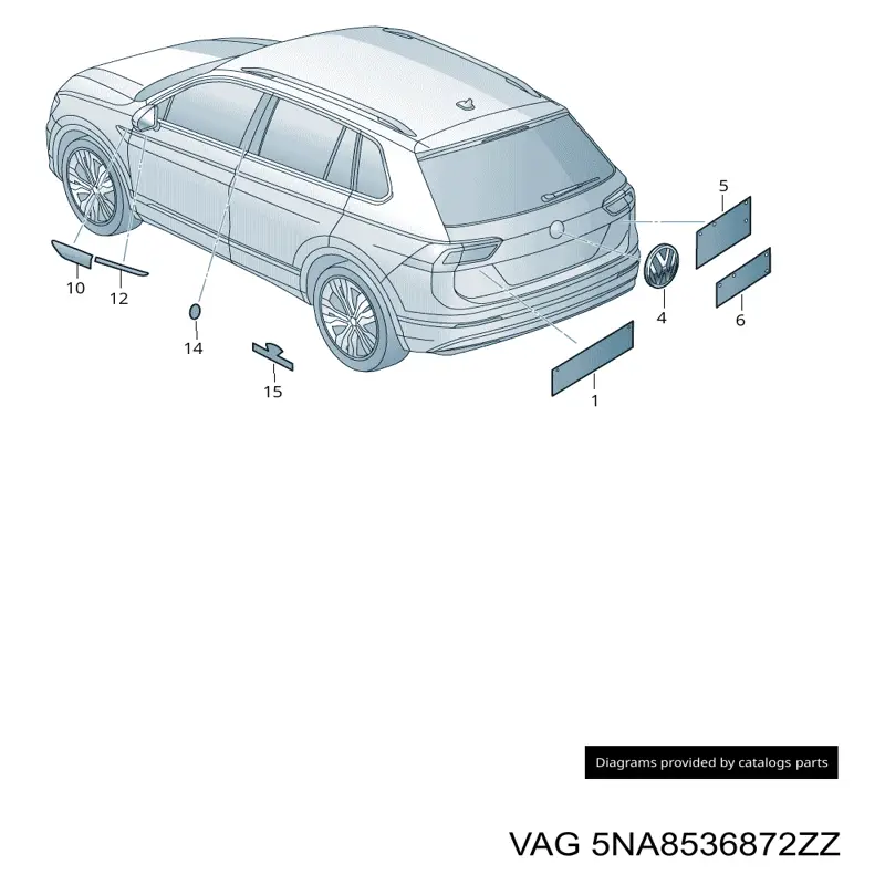Фирменный значок VAG 5NA853687 цена, от 5.70 USD