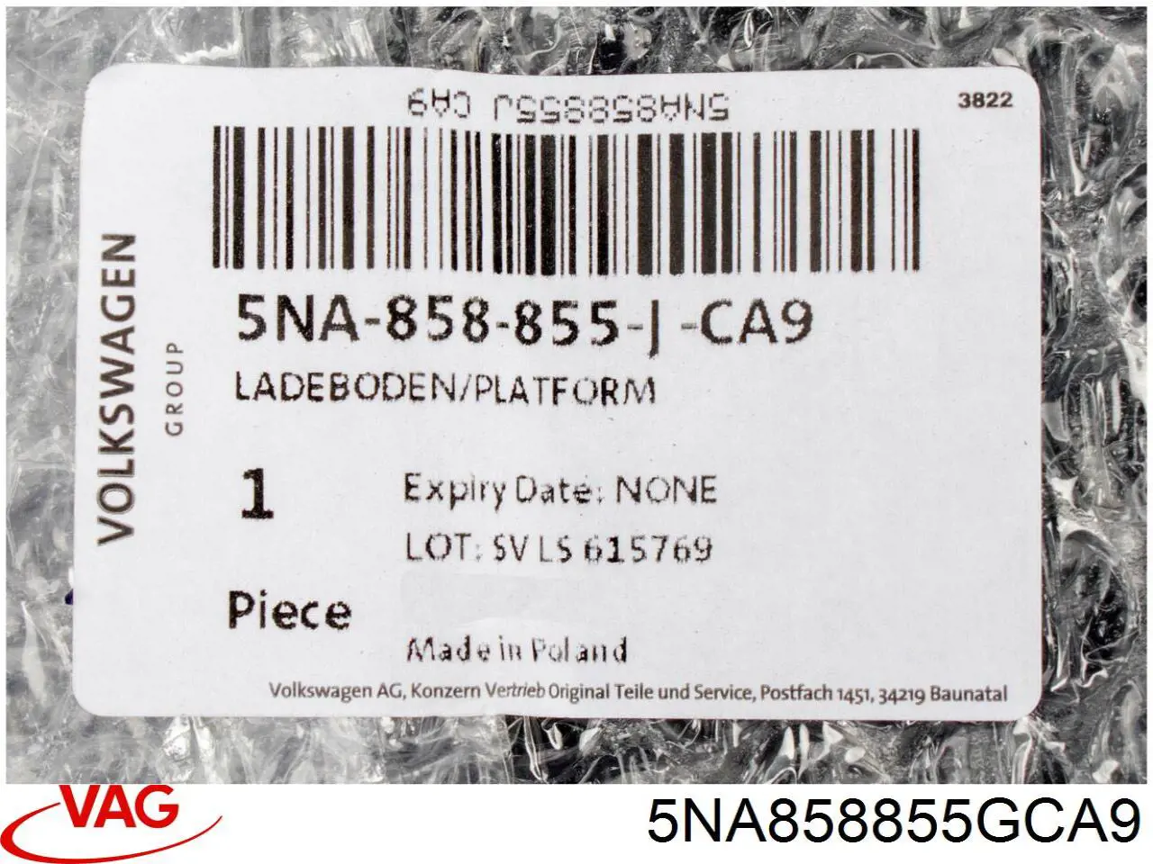  VAG 5NA858855JCA9 цена, от 177.37 USD