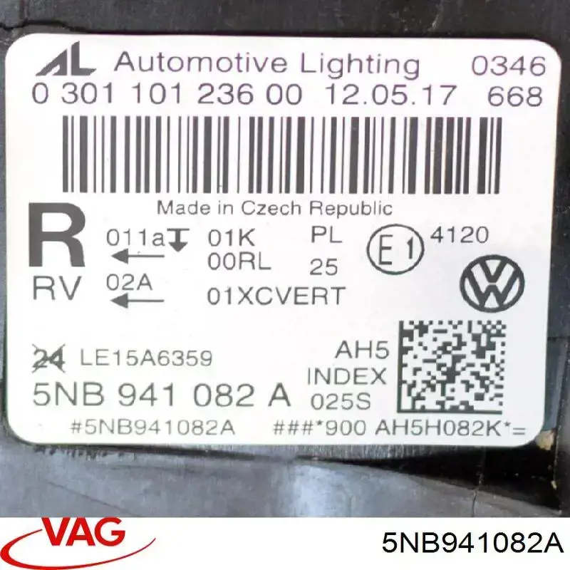  5NB941082A VAG