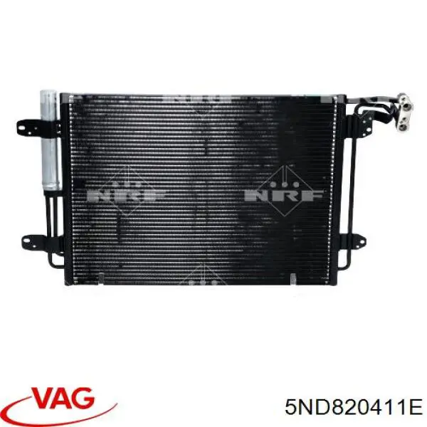 5ND820411E VAG radiador de aparelho de ar condicionado