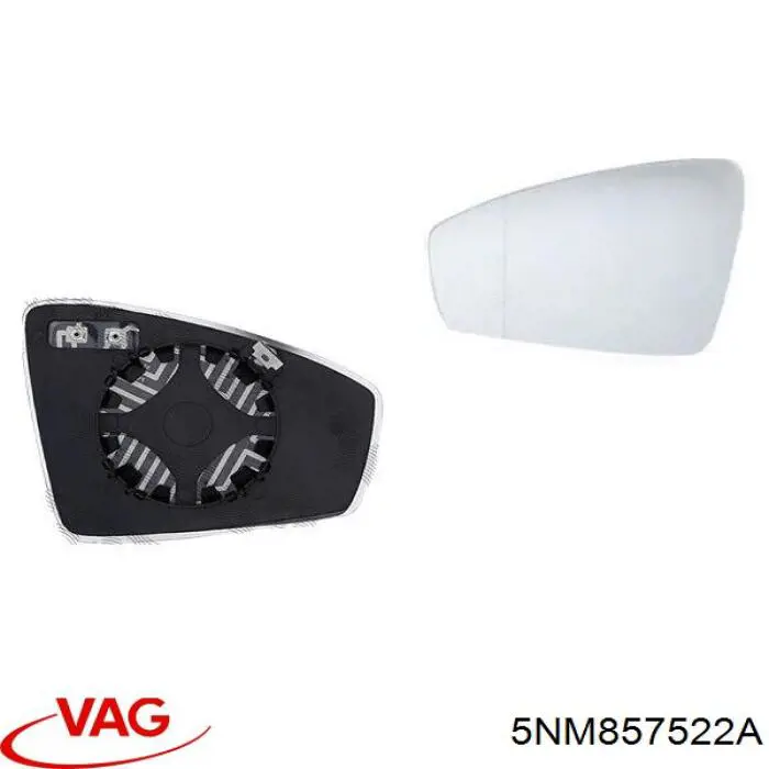 Стекло зеркала заднего вида, правого VAG 5NM857522A цена, от 94.14 USD