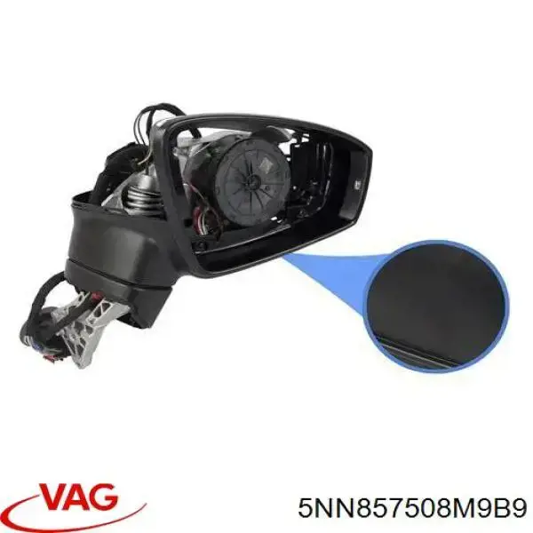 Наружное зеркало правое VAG 5NN857508M9B9 цена, от 240.72 USD