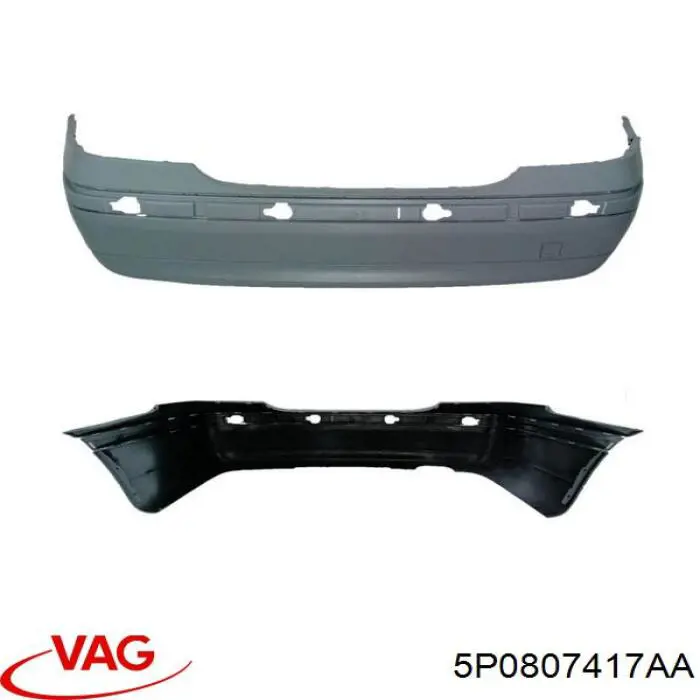 Купить 5P0807417AA VAG Задний бампер