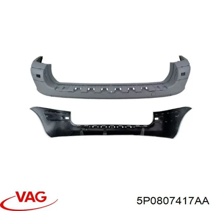 Задний бампер 5P0807417AA VAG