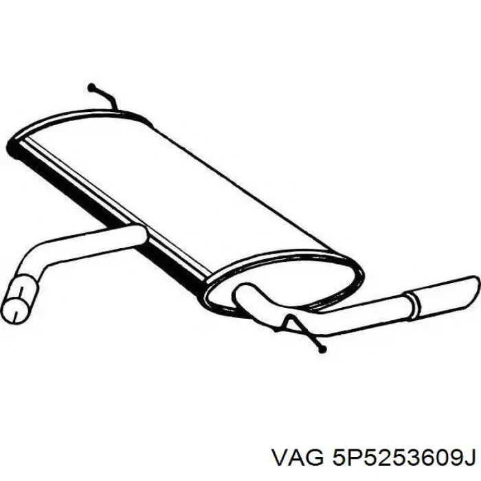 Купить 5P5253609J VAG Глушитель задний