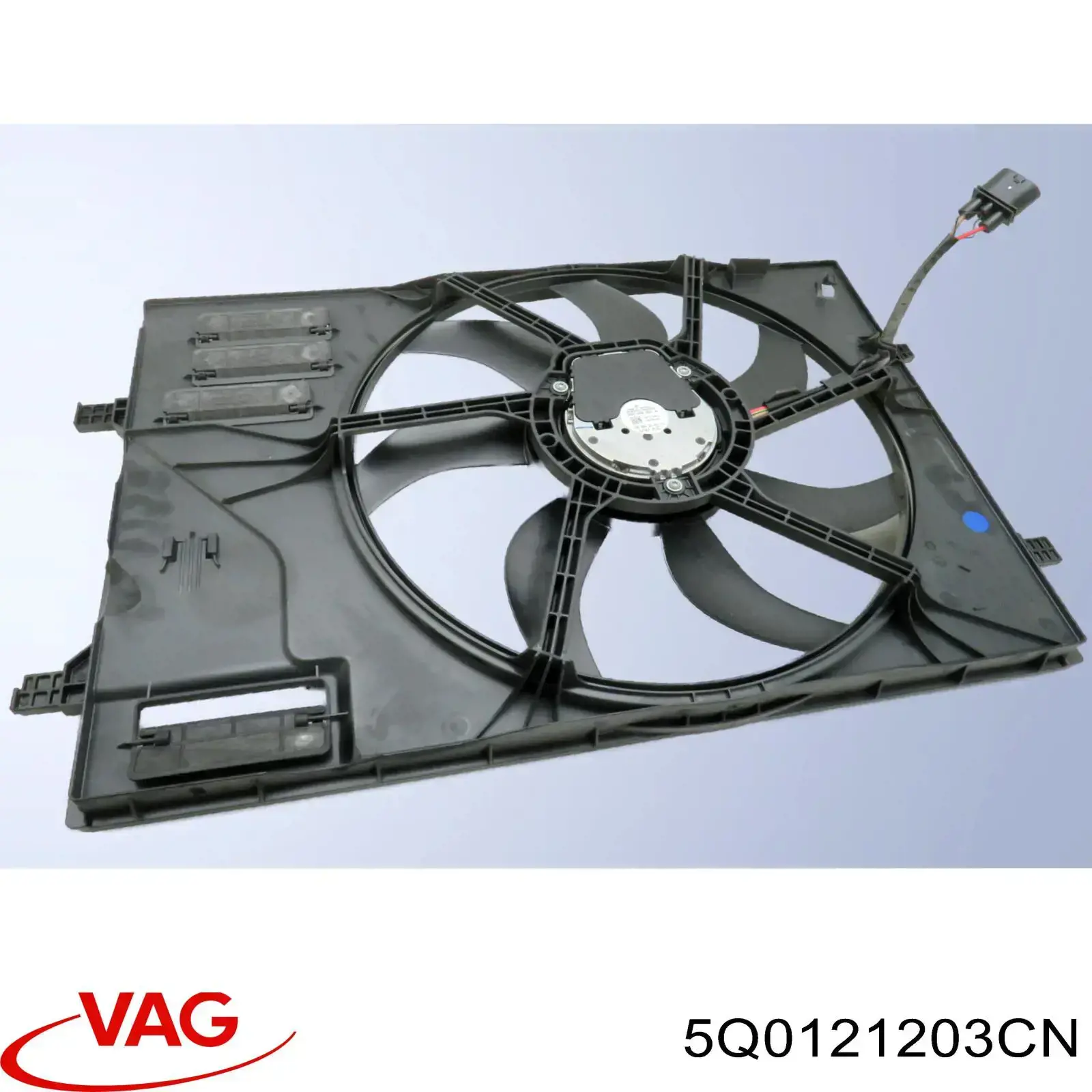 Диффузор радиатора охлаждения в сборе с крыльчаткой VAG 5Q0121203CN