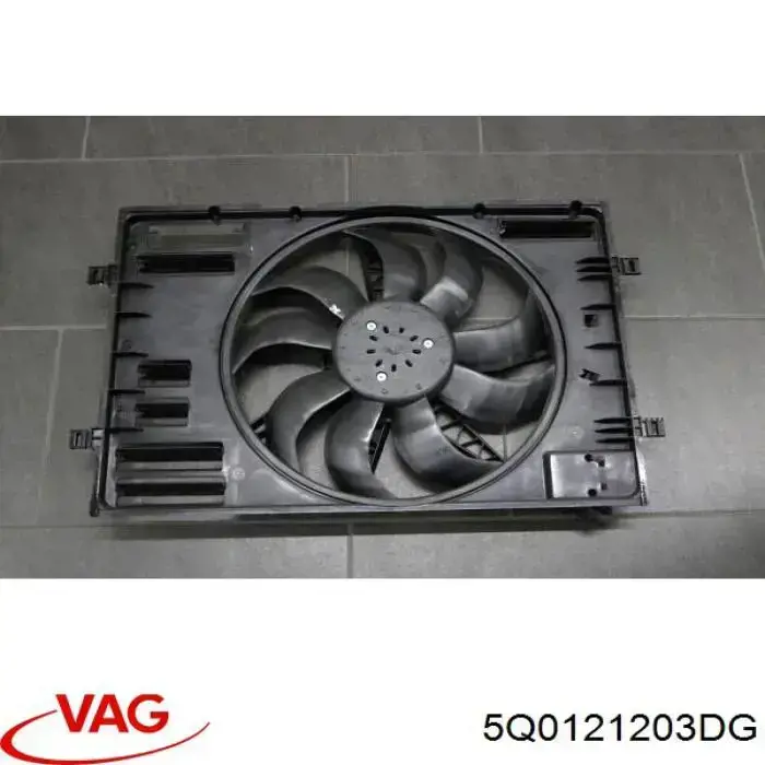 Диффузор радиатора охлаждения в сборе с мотором и крыльчаткой VAG 5Q0121203DG цена, от 338.60 USD